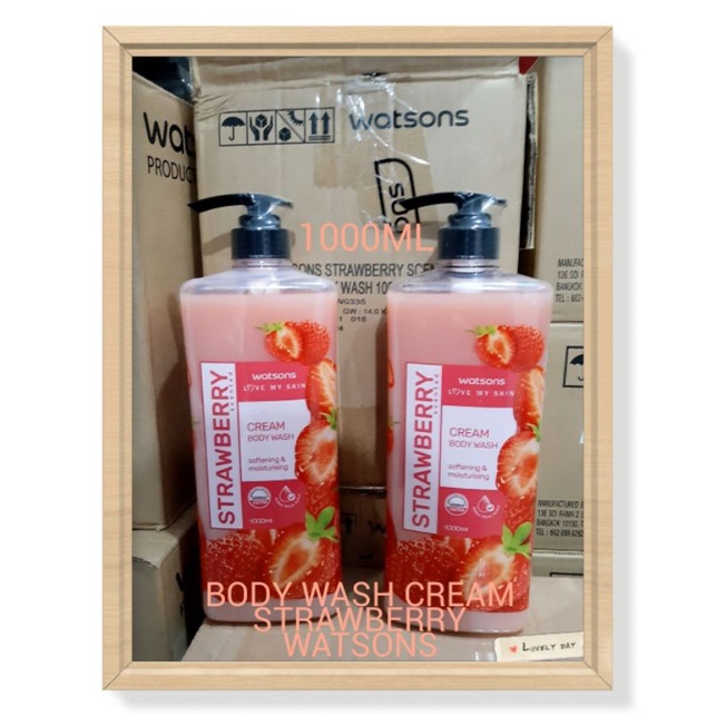 Jual Sabun Mandi Watsons Strawberry Liter Sabun Mandi Liter Body Wash Watsons Strawberry