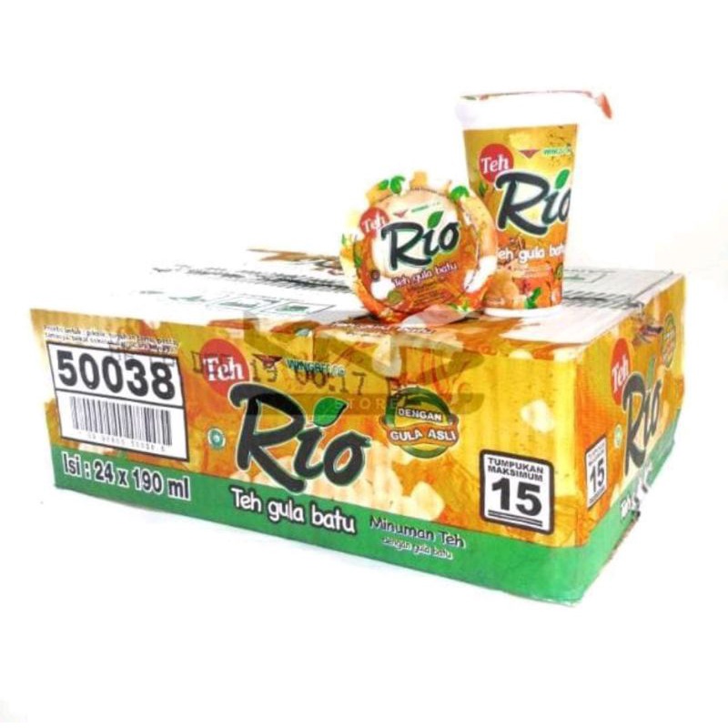Jual Minuman Gelas Teh Rio Cup Rasa Gula Batu | Shopee Indonesia