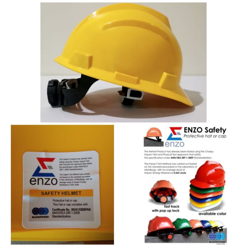 Jual Helm Proyek Enzo Helm Safety Proyek Fastrck Putar Shopee Indonesia