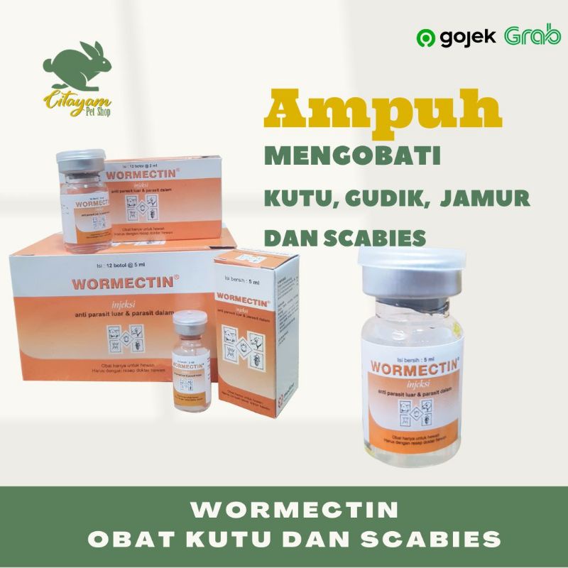 Jual WORMECTIN 20ml Obat Jamur Kutu Scabies INJEKSI ...