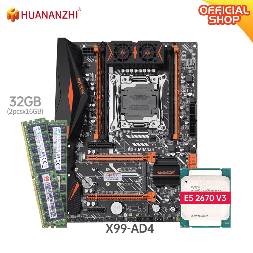 Jual Preorder Huananzhi X99 Ad4 X99 Motherboard With Intel Xeon E5 2670