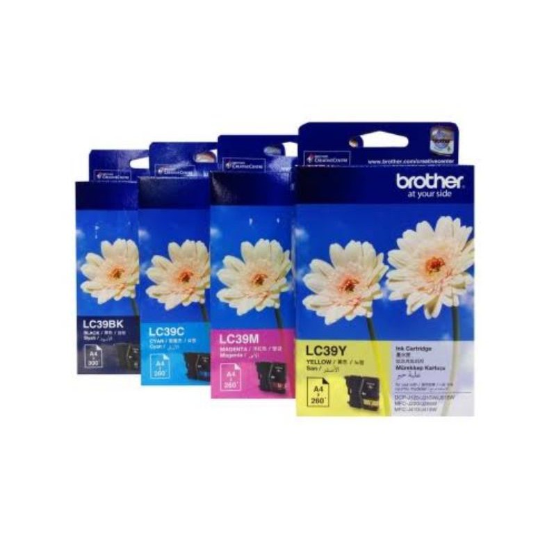 Jual tinta cartridge brother LC 39 black + LC 39 colour original for ...