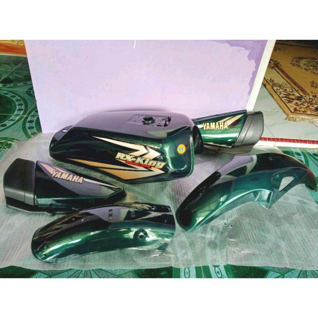 Jual Body fullset RX KING 2002 hijau botol set bok aki spakbor depan