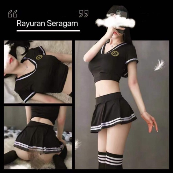 Jual Dijual Lingerie Kostum Seragam Sekolah 1 Set Custom Lingery Murah