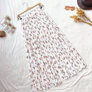 Rok Daily Plisket Rok Motif Bunga Daily