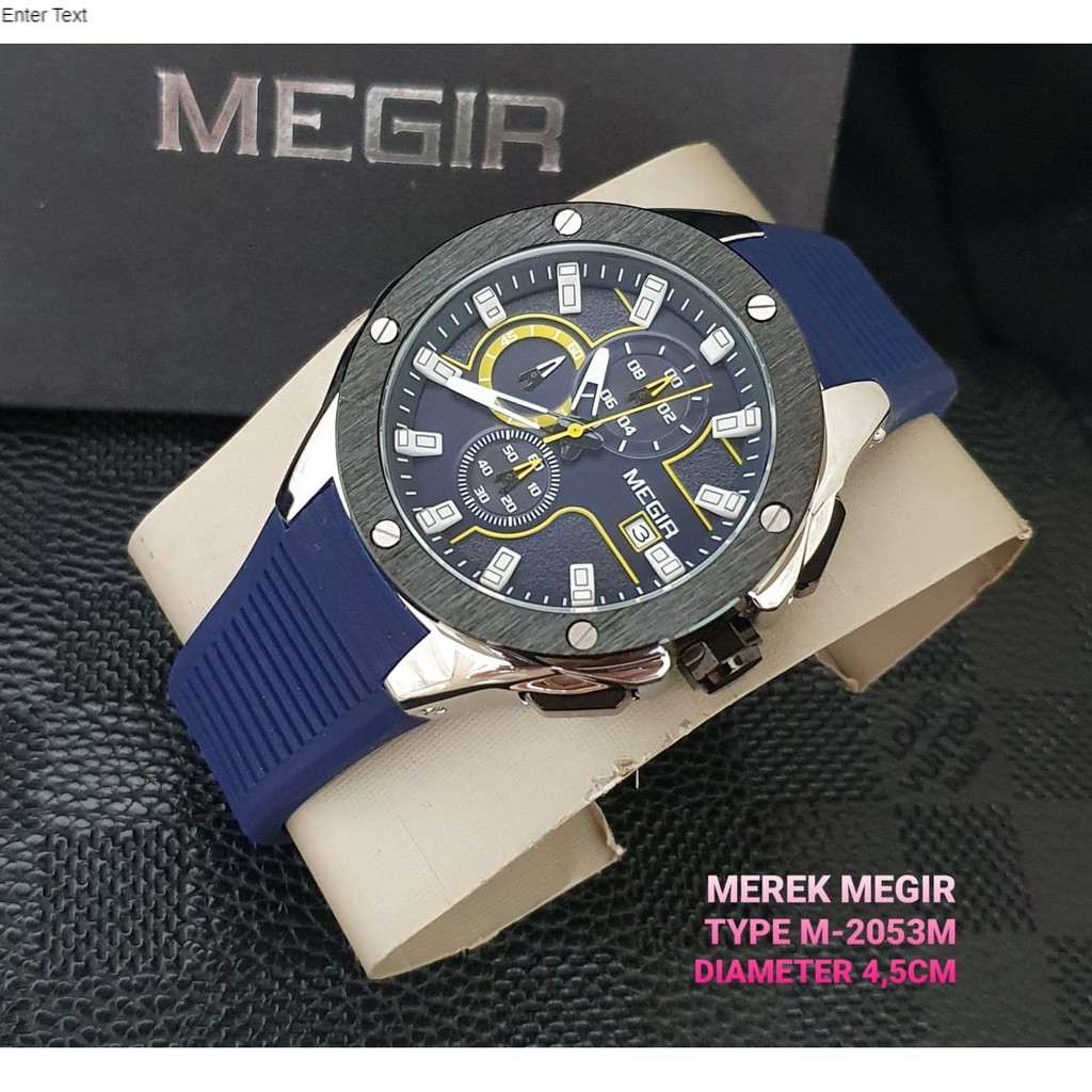 Jual JAM MEGIR M 2053 M2053 ORIGINAL TERLARIS JAM TANGAN PRIA TERMURAH Shopee Indonesia