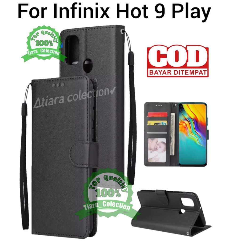 Jual LEAHER FLIP CASE DOMPET INFINIX HOT PLAY CASING HP LEATHER