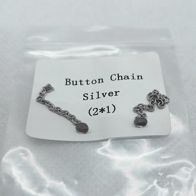 Jual DENTAL 2 pcs DENTAL BUTTON WITH CHAIN BAHAN STAINLESS STEEL ...