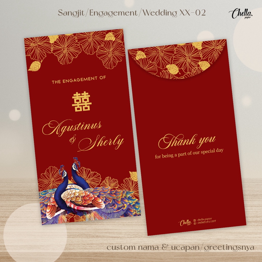 Jual SANGJIT / ENGAGEMENT / WEDDING ENVELOPE - CUSTOM ANGPAO AMPLOP ...