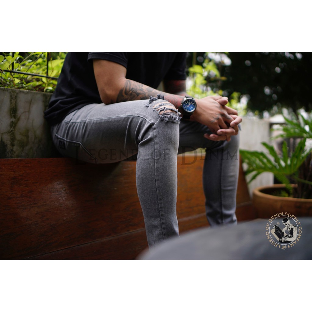 Jual Koleksi Terbaru Celana Panjang Jeans Legend Model Sobek Slim Fit Celana Jeans Sobek