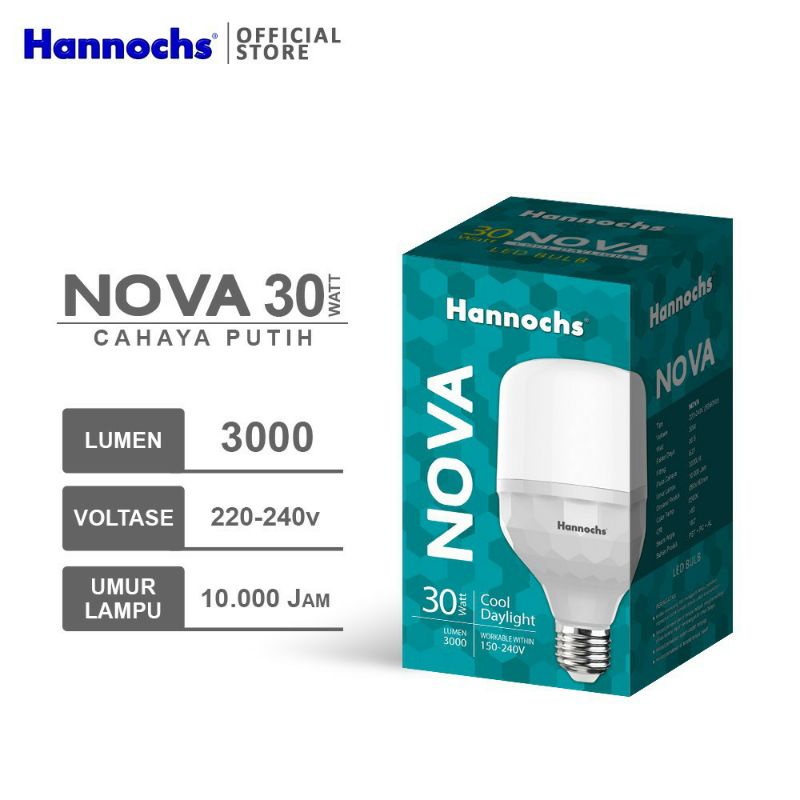 Jual Lampu LED HANNOCHS NOVA 12W-18W-22W-30W Super Terang Cahaya Putih ...