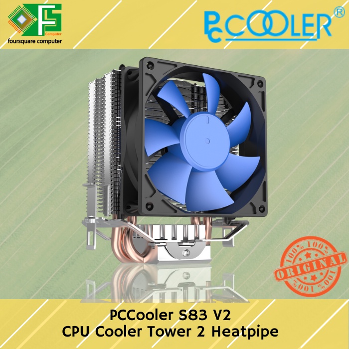 Jual CPU Cooler PCCooler S83 V2 Cooling Processor Tower 2 heatpipe Non