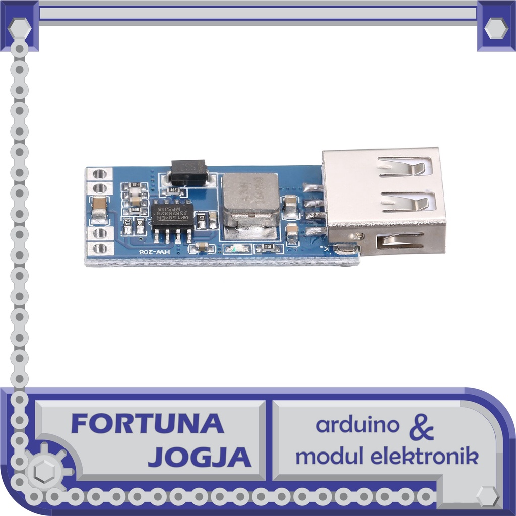 Jual Step Down DC-DC Converter Input 9V / 12V / 24V / 28V USB Output 5V ...