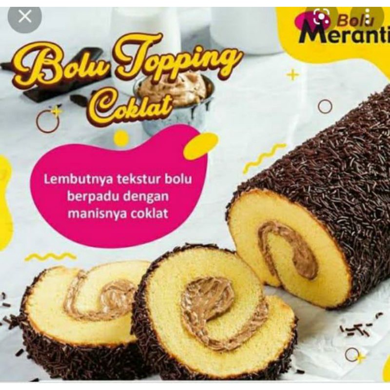 Jual Bolu Meranti Medan rasa Moka toping coklat & Keju toping coklat ...
