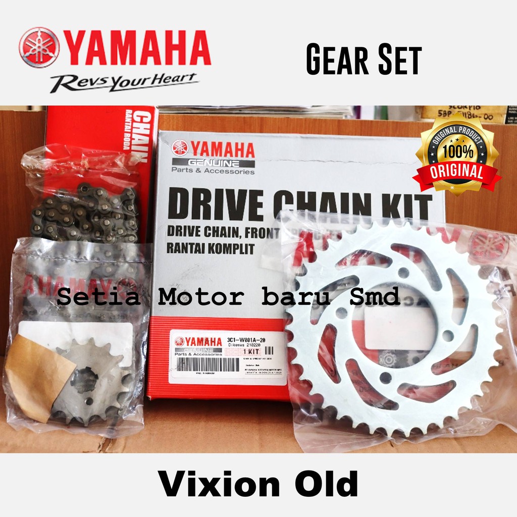 Jual Yamaha Gear Gir Rantai Set Motor Vixion Old 3C1 Asli Yamaha ...