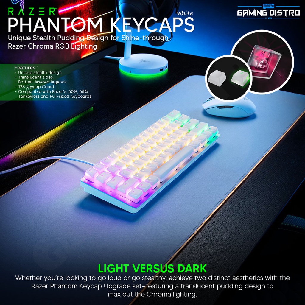 Jual Keycaps Razer Phantom Upgrade Set Translucent Pudding - Mercury ...