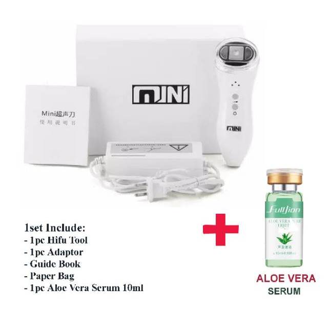 Jual PAKET ALAT FACIAL MINI HIFU PORTABLE ULTRASONIC HIGH INTENSITY FOCUSED ULTRA SERUM ALOE