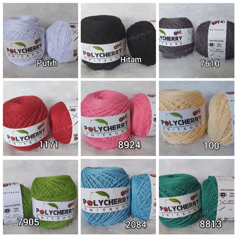 Jual Benang rajut polycherry onitsuga | Shopee Indonesia