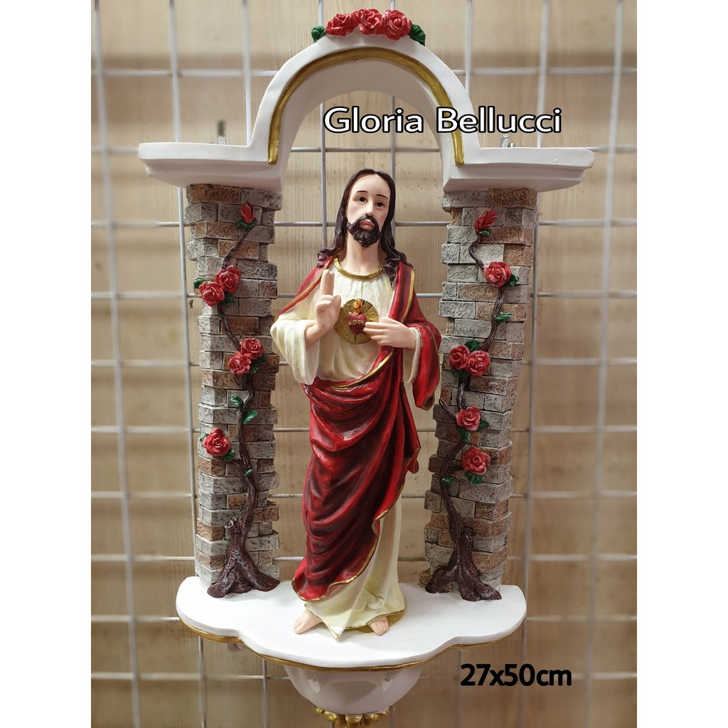 Jual patung pajangan yesus bingkai jesus dekorasi dinding gantung cross