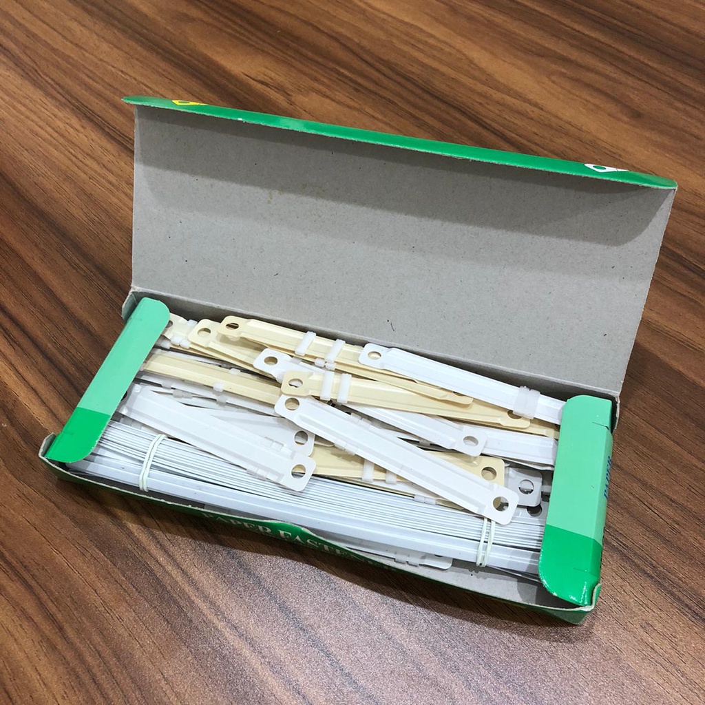 Jual 50 pcs Acco Map/Paper Fastener/Pengikat Kertas Plastik Putih ...