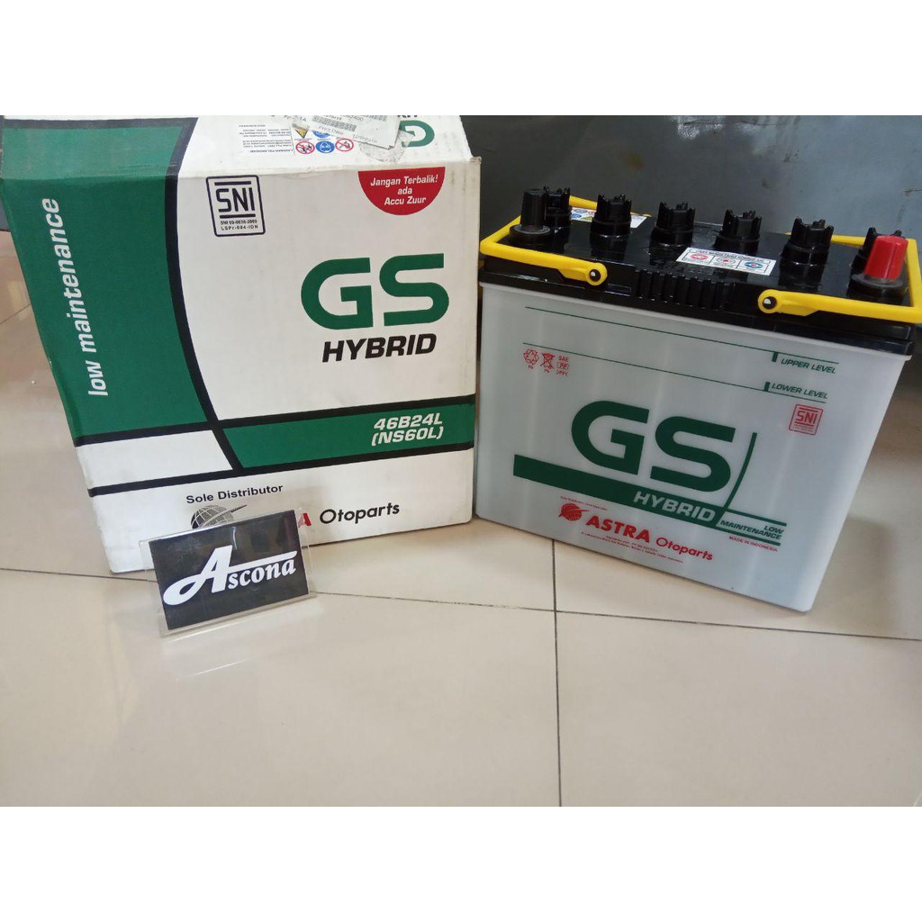Jual Aki GS Astra Hybrid NS60L (Grand Livina, March, Evalia, Baleno