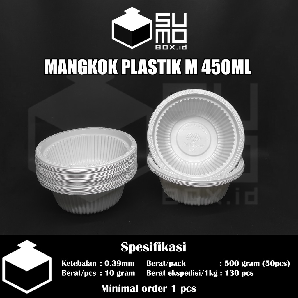 Jual Mangkok Plastik Putih Susu 450ml Mangkuk [eceran] Shopee Indonesia