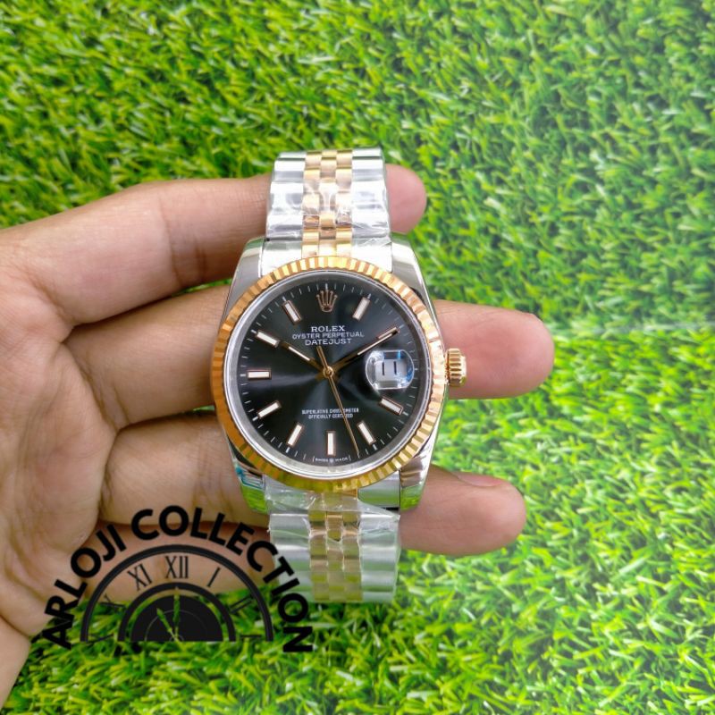 Jual Jam Tangan Pria Rolex Datejust 36m Clone 3135 Steel 904l Two Tone