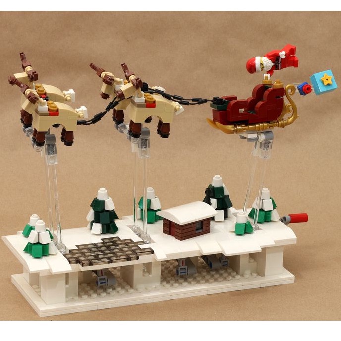 Jual Pursuit of Christmas Flying Rudolph Red nose Raindeer Sleigh Santa