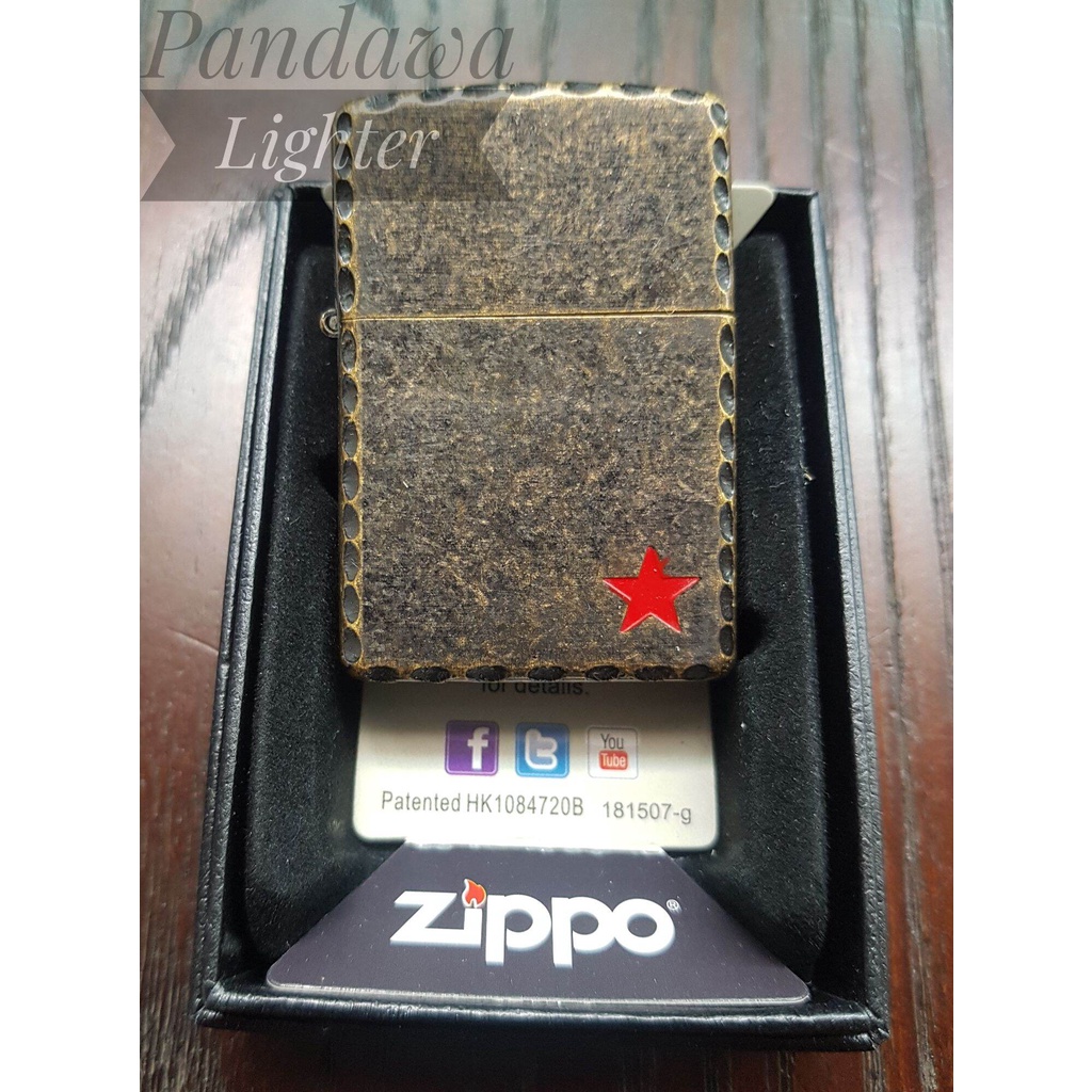 Jual Cod Mps Korek Api Zippo Premium Motif Bintang Merah Ukir Timbul Grafir Original Made In