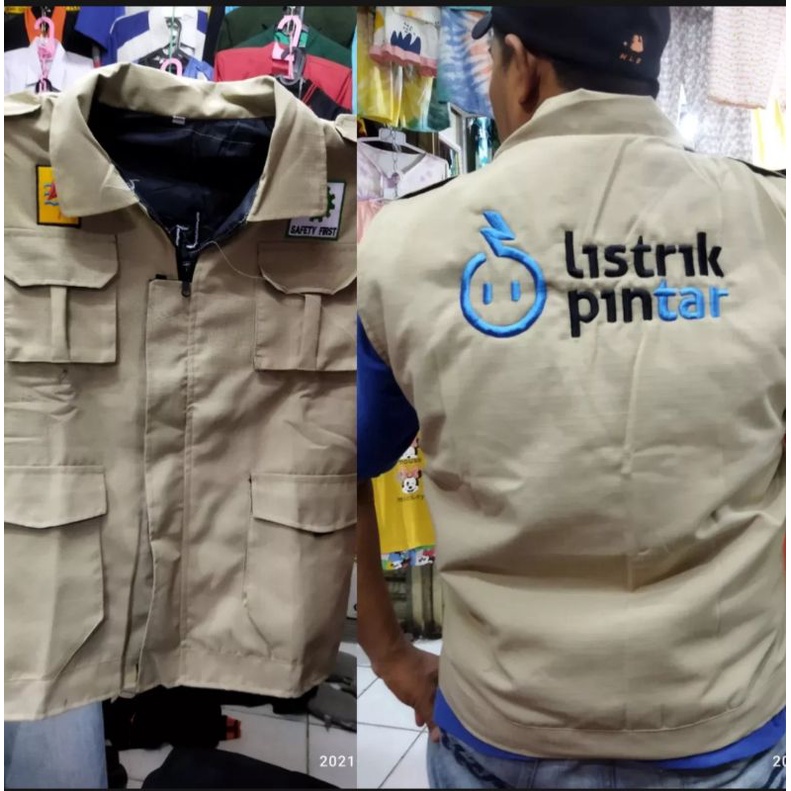 Jual Rompi Pln Listrik Pintar Safety Full Bordir Shopee Indonesia