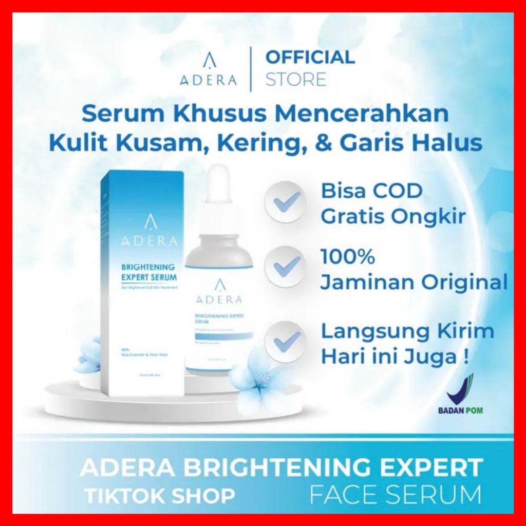 Jual ADERA SERUM ORIGINAL 100% BPOM BRIGHTENING | ACNE | DARKSPOT ...