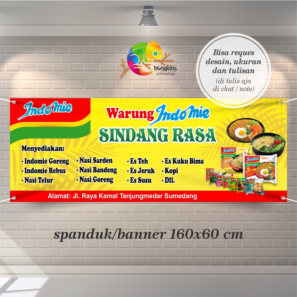 Jual Spanduk Banner Warmindo Warung Indomie Murah Model B Shopee Indonesia 8927