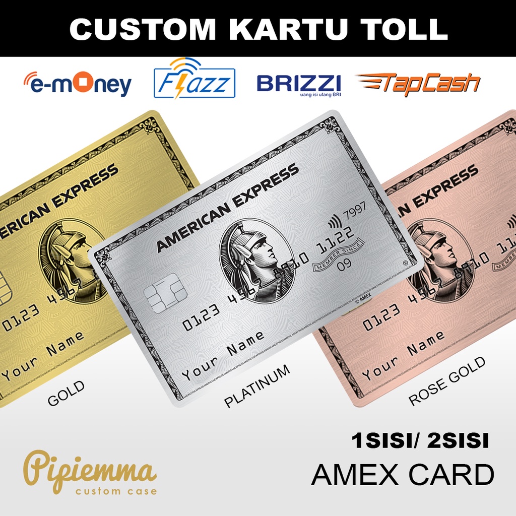 Jual Kartu Toll Custom AMEX CARD Emoney Mandiri Flazz gen2 NFC Brizzi ...