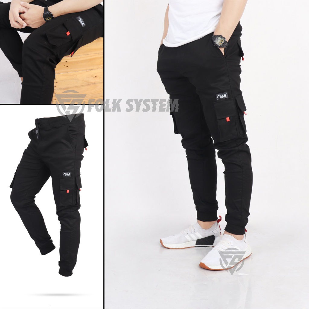 Jual Celana Panjang Chino Jogger Cargo Pria FOLKSYSTEM Shopee Indonesia