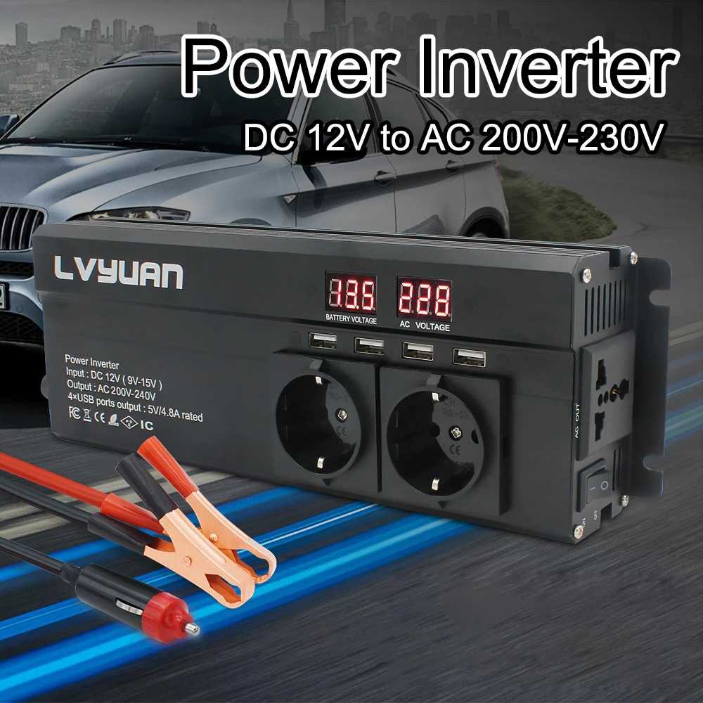 Jual Power Inverter Modified Sine Wave Car Power Inverter DC 12 to AC ...
