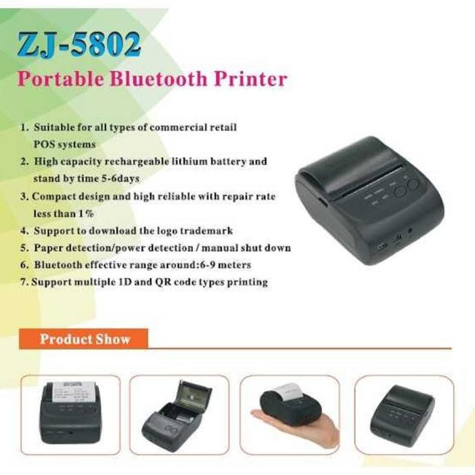 Jual Mesin Printer Mini Cetak Struk Bon Invoice Kasir Bluetooth Shopee Indonesia