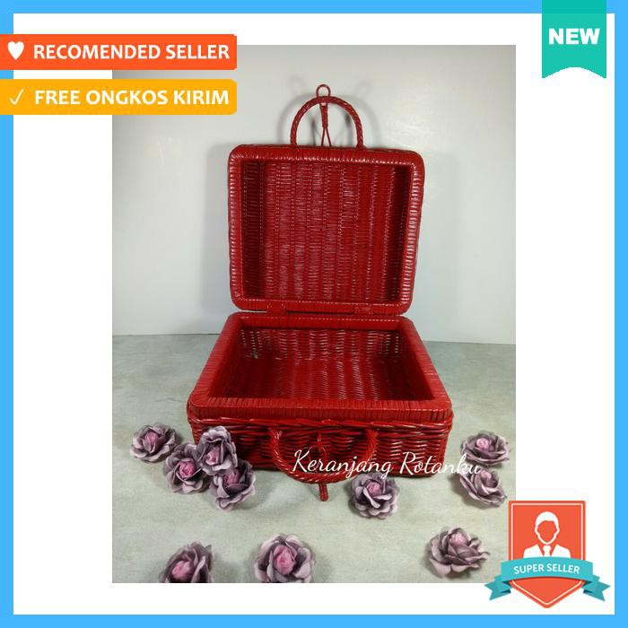 Jual tempat penyimpanan - keranjang rotan koper berwarna | Shopee Indonesia
