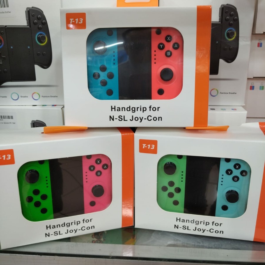 Jual T13 Joycon Joy Con Joypad 3RD Party + Handgrip Nintendo Switch