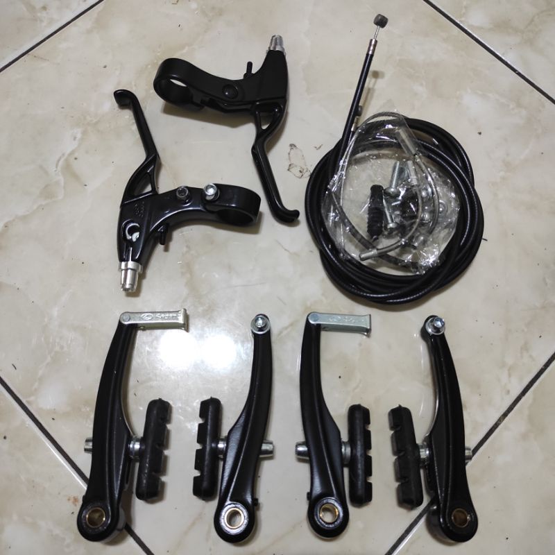 Jual Rem Sepeda Genio Logan V Brake Set Alloy Sepasang Depan Belakang Vbrake Komplit Shopee