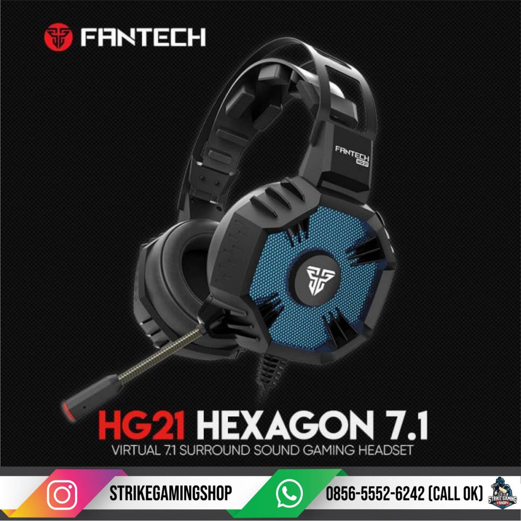 Jual FANTECH HEXAGON HG21 7.1 SURROUND RGB GAMING HEADSET Shopee