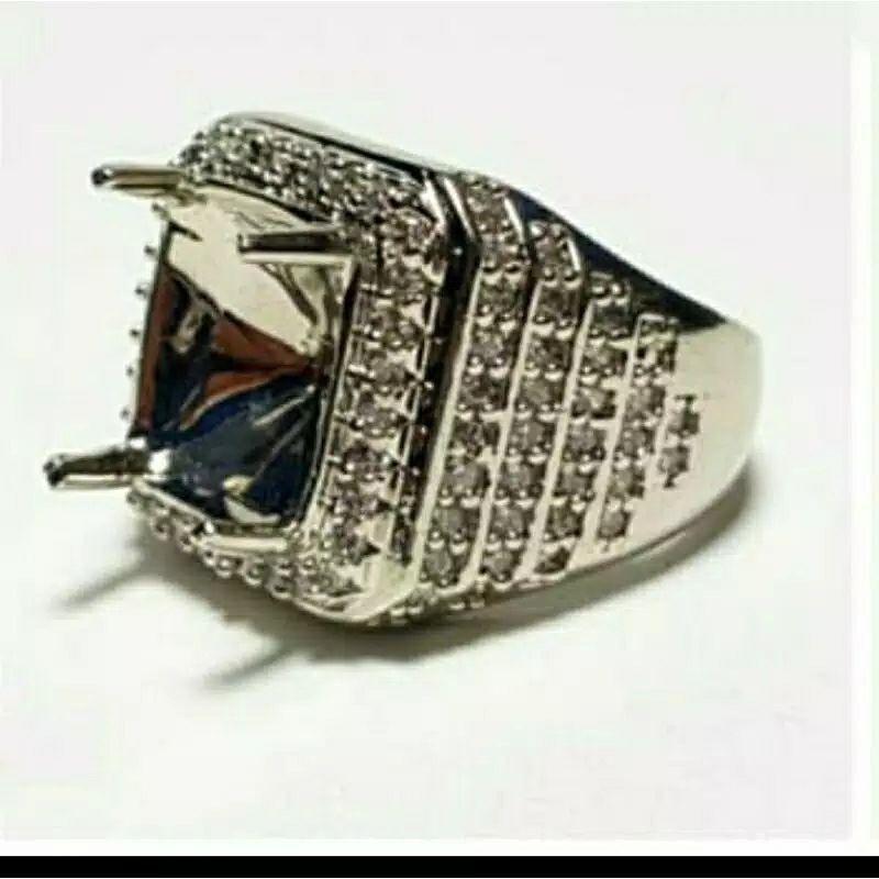 Jual Cincin Emban Ring Microsetting Desain Perak Full Sircon | Shopee ...