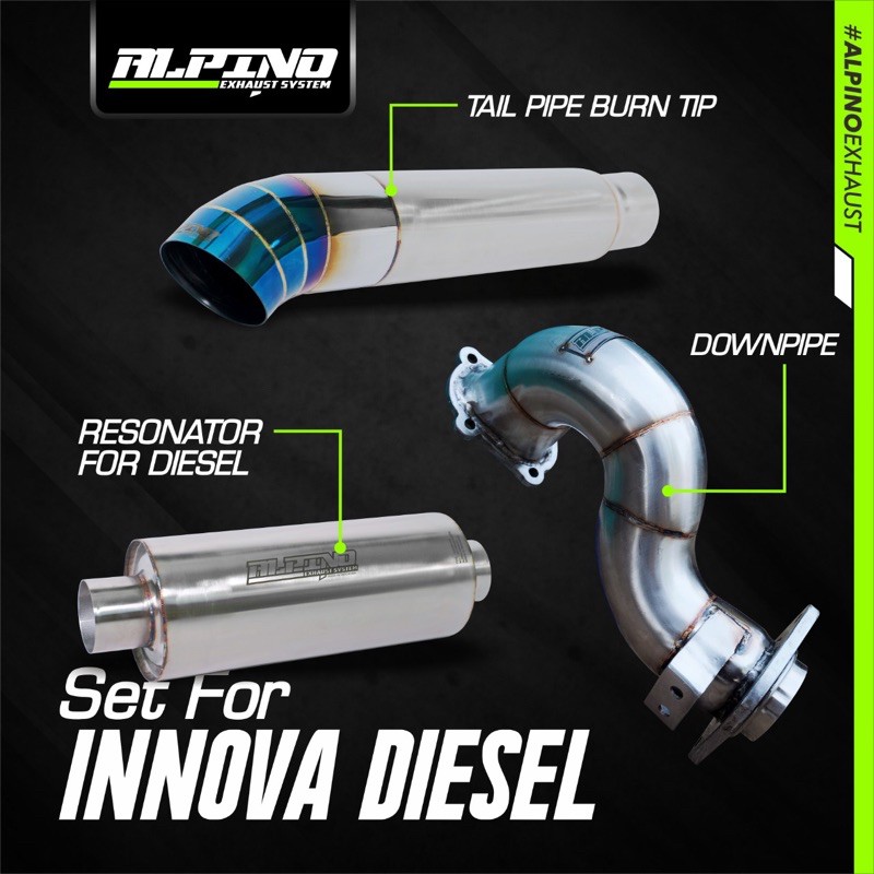 Jual ALPINO-DOWNPIPE INNOVA DIESEL RESONATOR TAILPIPE | Shopee Indonesia