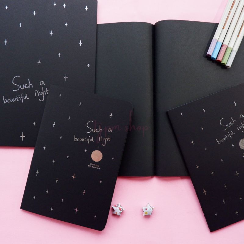 Jual Notebook Non Spiral A5/B5 Black Paper Kraft Shopee Indonesia