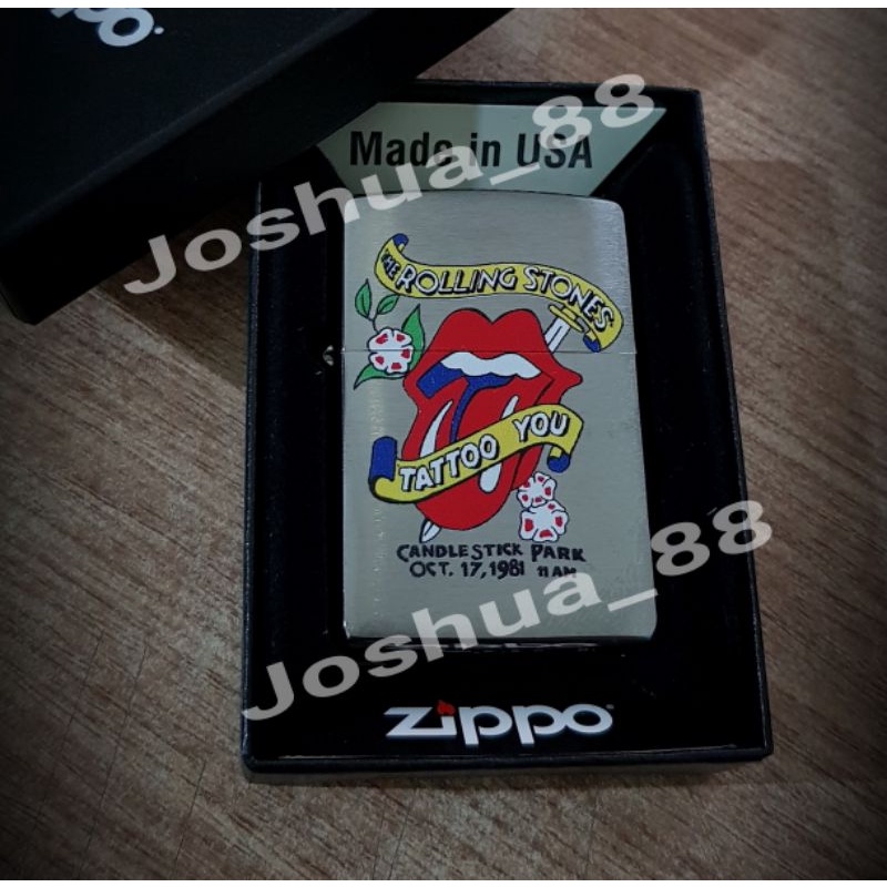 Jual Korek Api Zippo Original Brush The Rolling Stone Limited Edition Shopee Indonesia