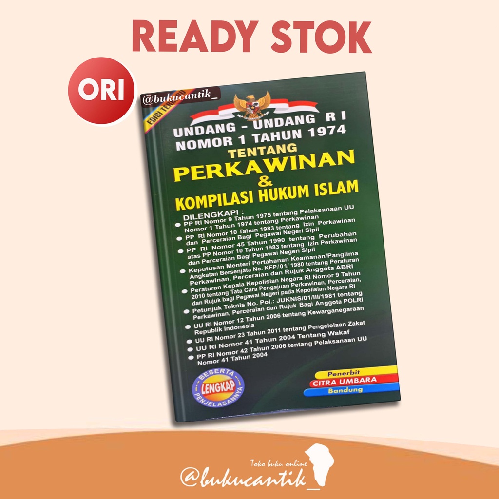 Jual Buku Undang Undang Tentang Perkawinan Dan Kompilasi Hukum Islam ...