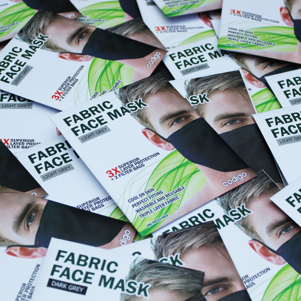 Jual FABRIC FACE MASK - Masker Kain 3 Lapis + 2 Kantong Filter ...
