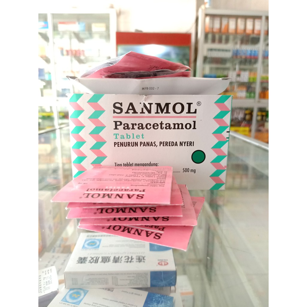 Jual Sanmol Paracetamol 500mg Pct Isi 4 Tablet Obat Demam Penurun