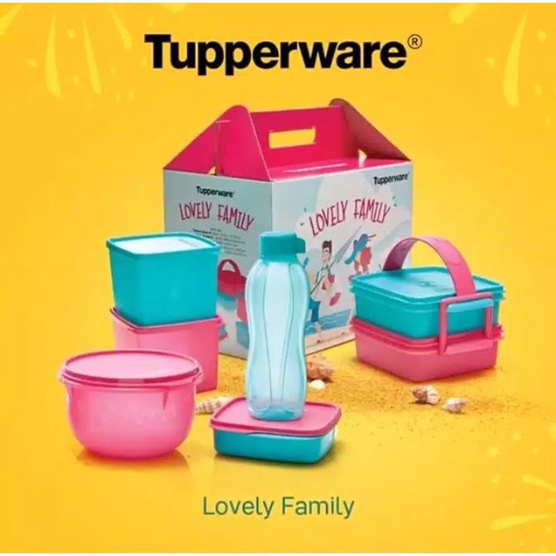 Jual Lovely Family / Paket Tempat Makan Lengkap Tupperware Original ...