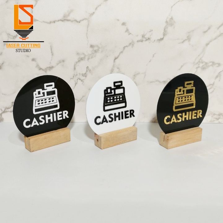 Jual Acrylic Tabel Sign Cashier Sign Kasir Akrilik Timbul Shopee Indonesia 4314