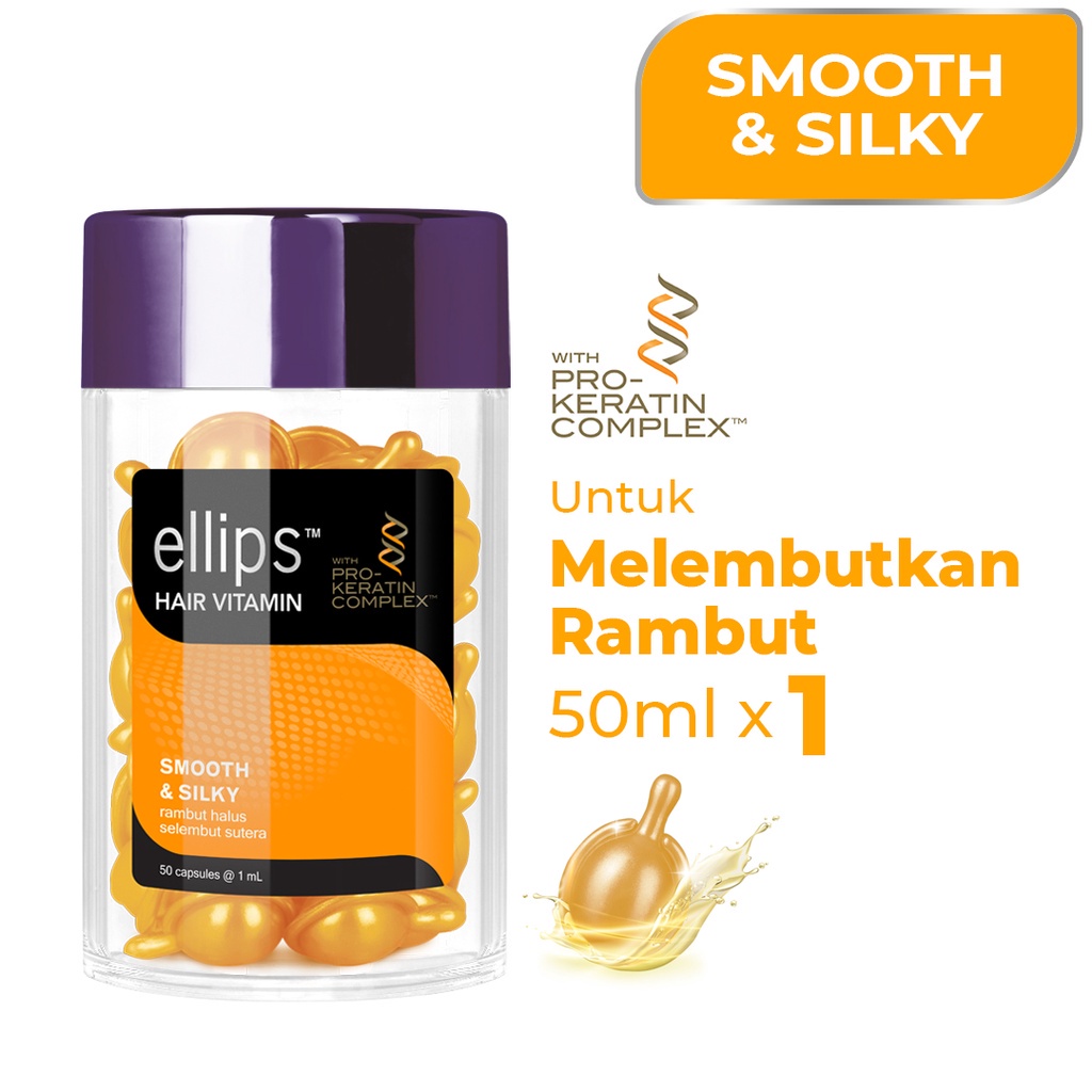 Jual Elips Hair Vitamin 1 Botol Isi 50 Kapsul - Ellips Botol | Shopee ...